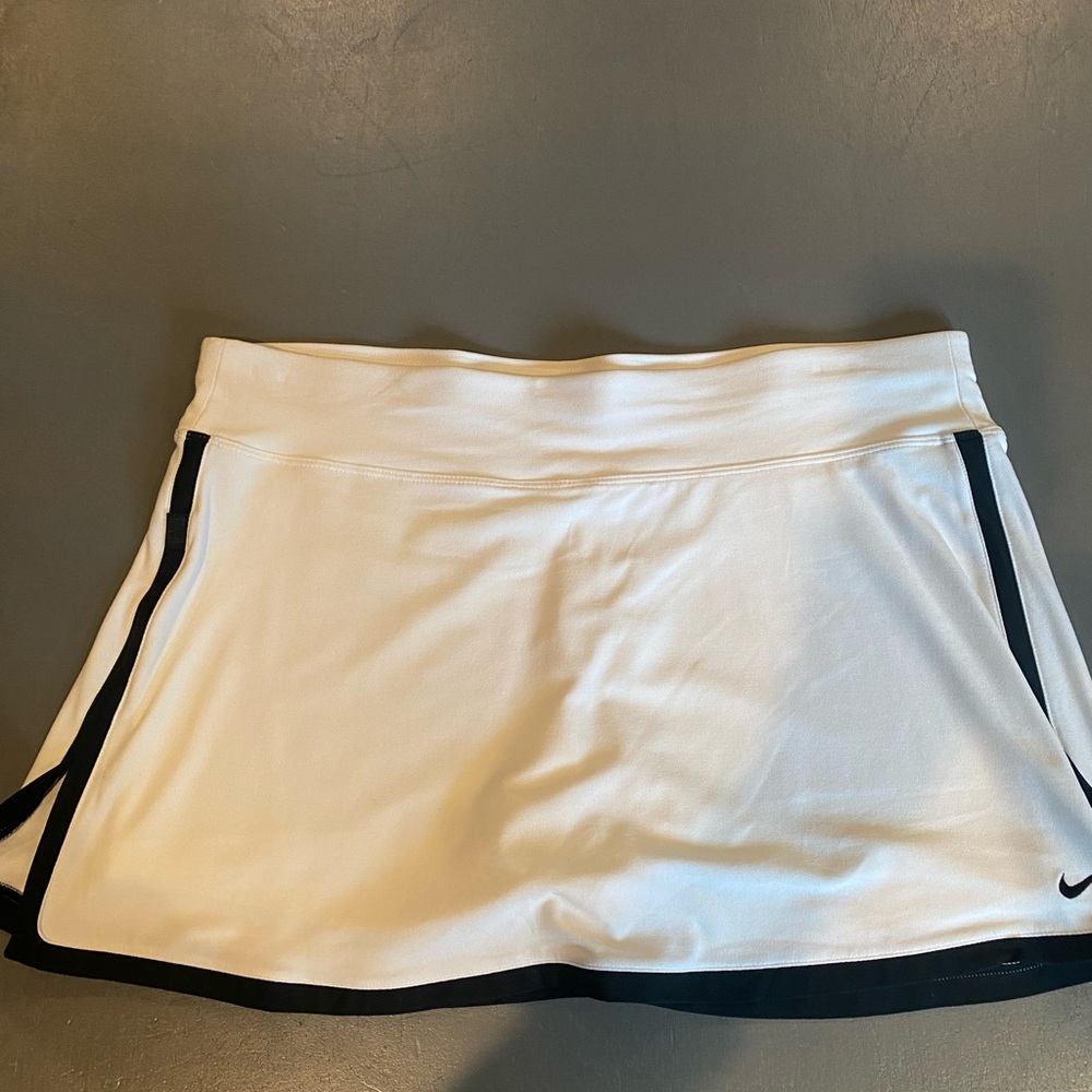 Nike Skater Mini Skirt White and Black Athletic